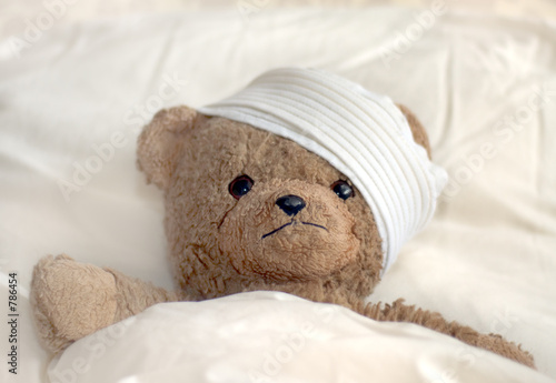 teddy in hospital