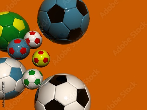 coloured soccer football illustration