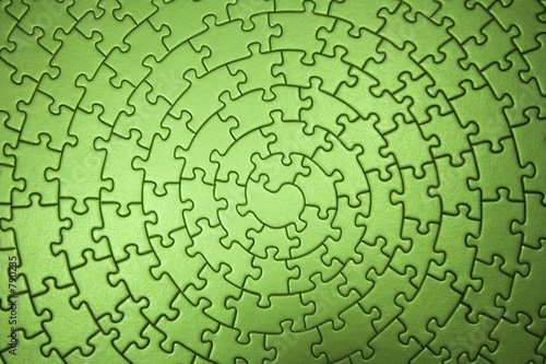 complete green jigsaw wide angle