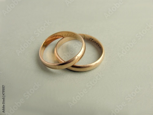 two golden wedding-rings