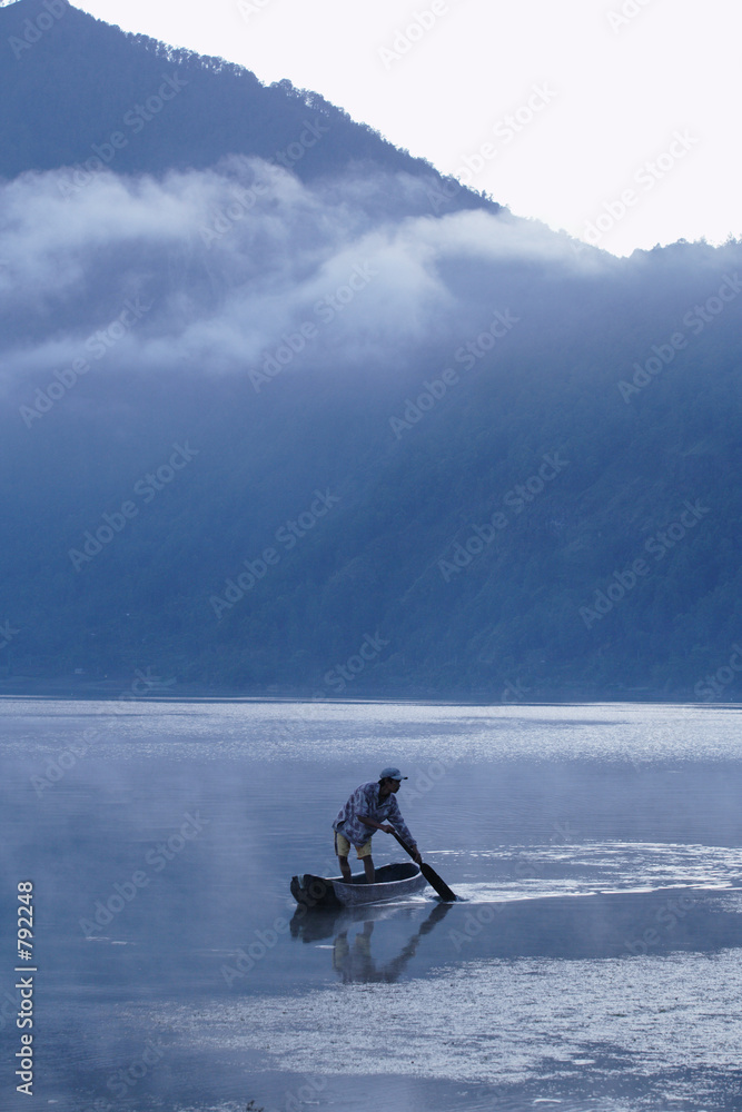 Naklejka premium fisherman working
