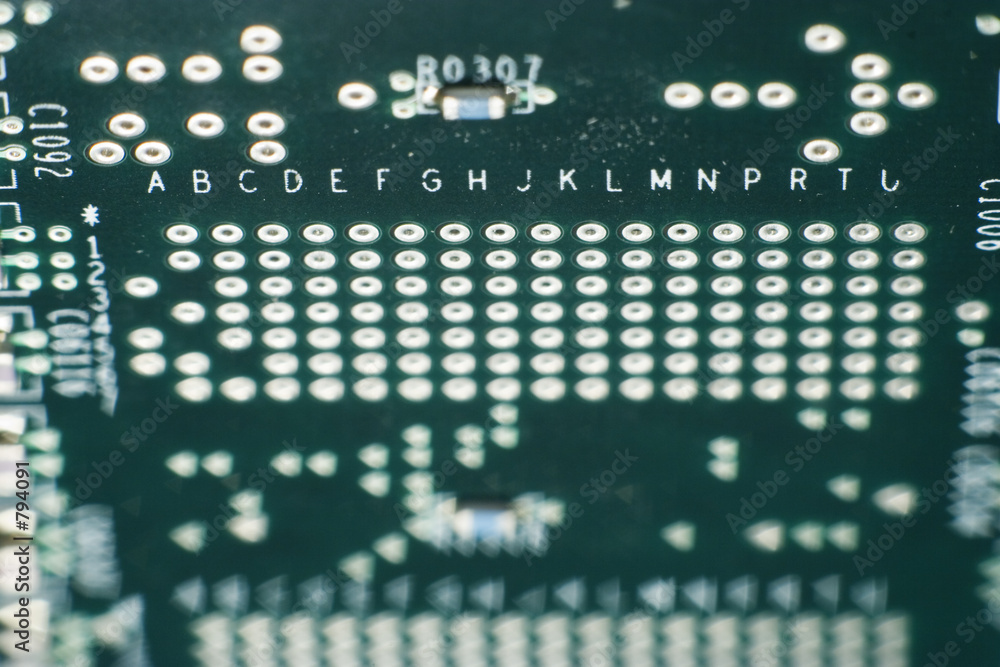 Φωτογραφία motherboard contacts marked with alphabet