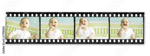 film strip with baby boy series