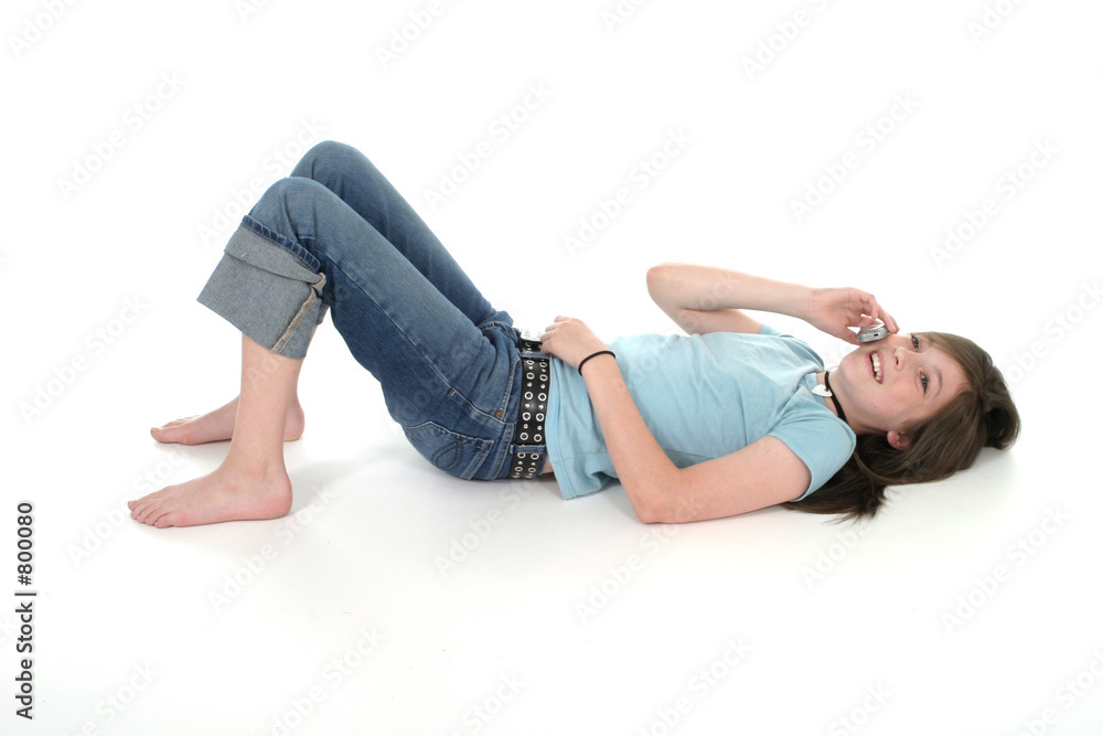 young teen girl talking on cellphone 4 young teen girl talking on cellphone 4
