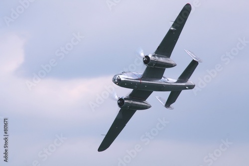 ancient bi-propeller aircraft