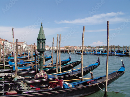 the gondolas in venice. italy