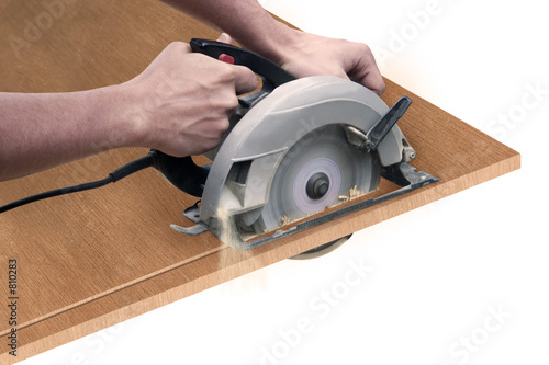 carpenter with saw