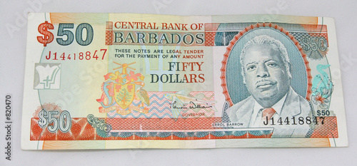 barbados 50 dollar bill