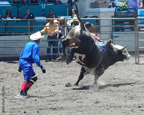 bull throwing rider