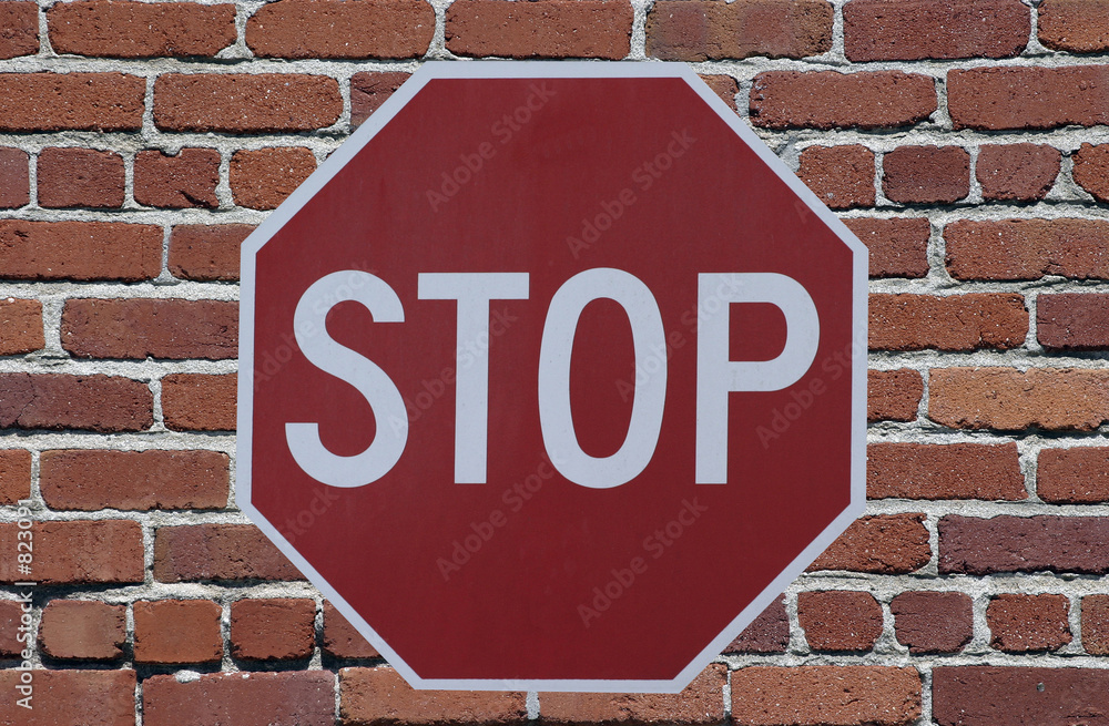 stop! brick wall