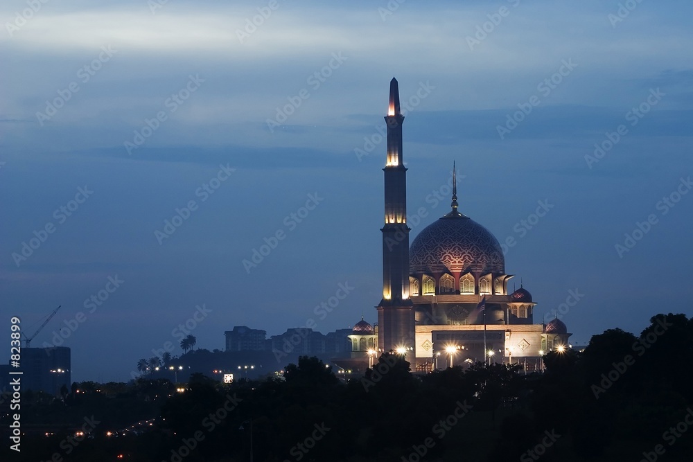 Ταπετσαρία putrajaya mosque, kuala lumpur, malaysia.