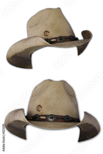 Fotobehang isolated cowboy hats