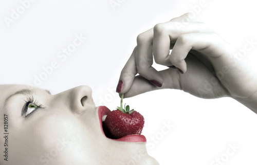 eating strawberry 2