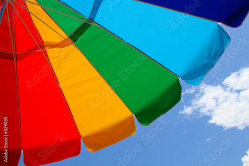 beach umbrella and sky