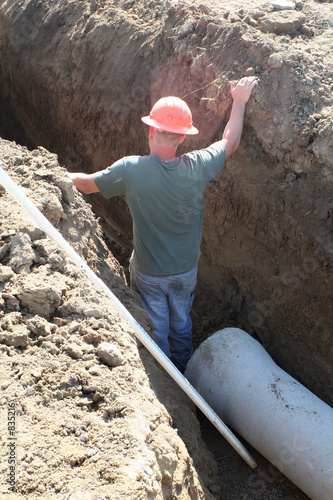 putting in pipe