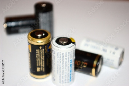 batteries on white