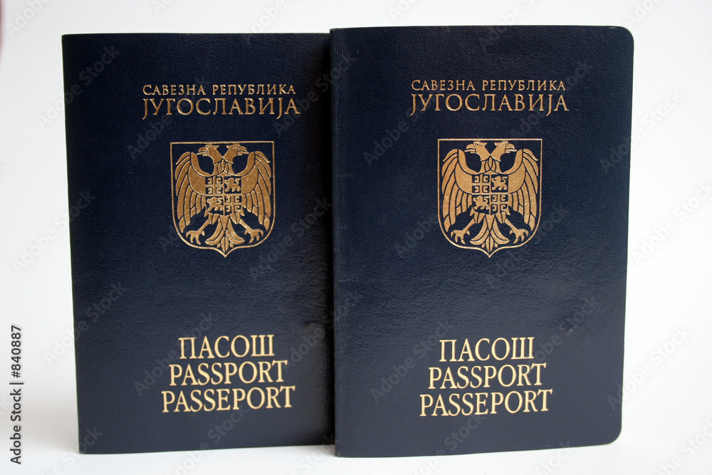 Ταπετσαρία two passports,passeports yugoslavia