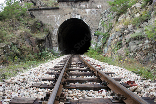 railroad and tunnel
