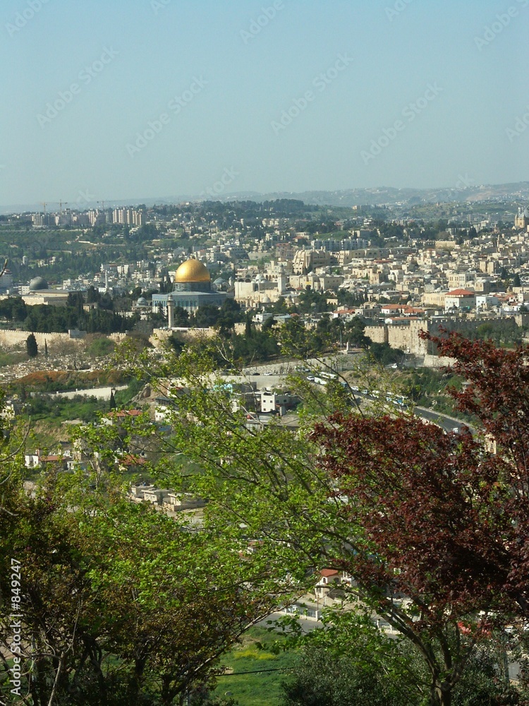 View of old city of Jerusalem