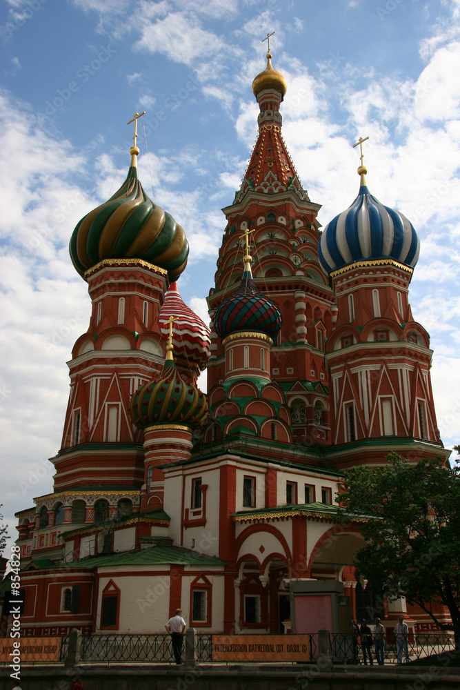 st. basil's cathedral on the red square in moscow, russia