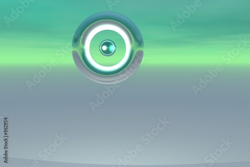 green reflective logo