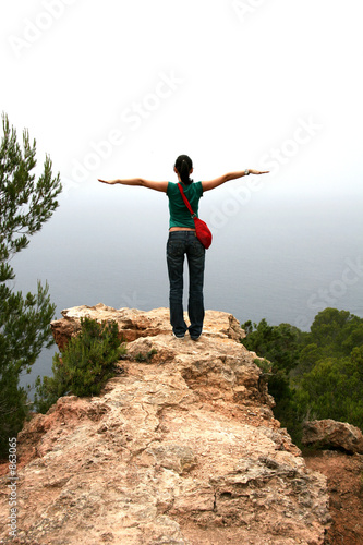 woman ready to fly