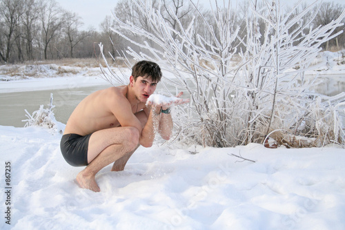 man on snow