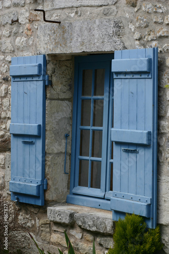 volet bleu