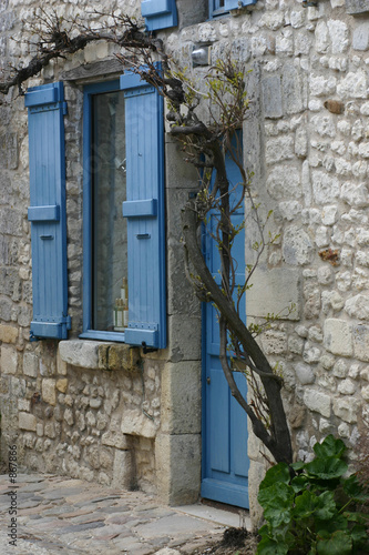 volet et porte bleus