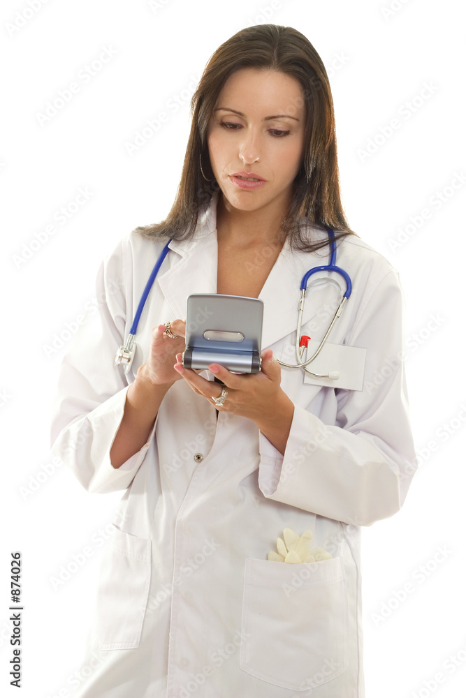medical practitioner using a portable device with medical softwa medical practitioner using a portable device with medical softwa