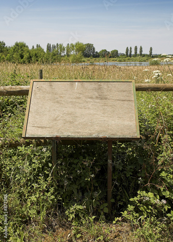 blank notice board