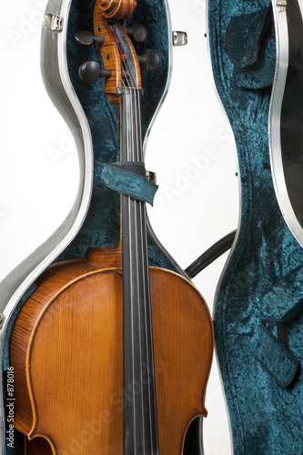 opening his cello case