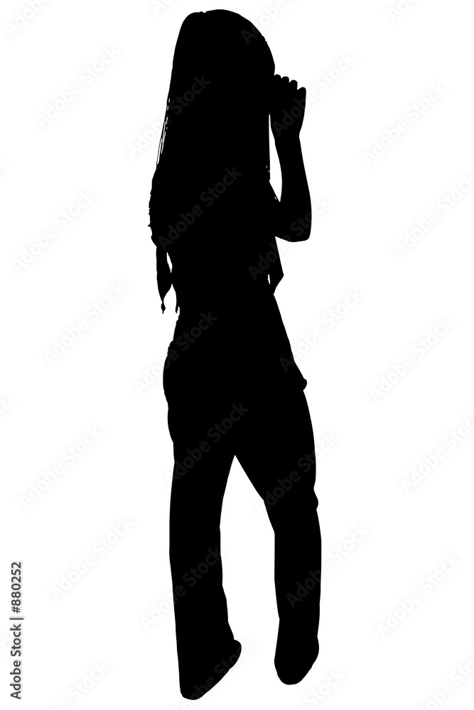 silhouette with clipping path of woman silhouette with clipping path of woman