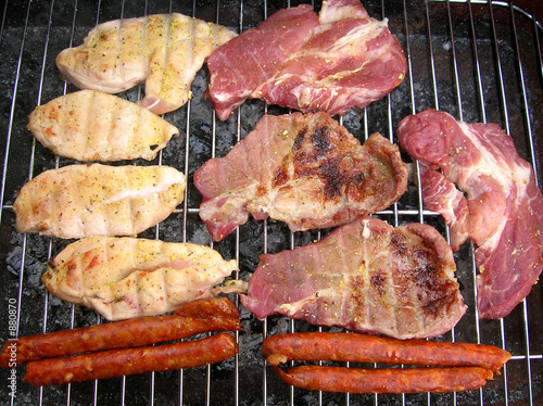 meat on the grille photo