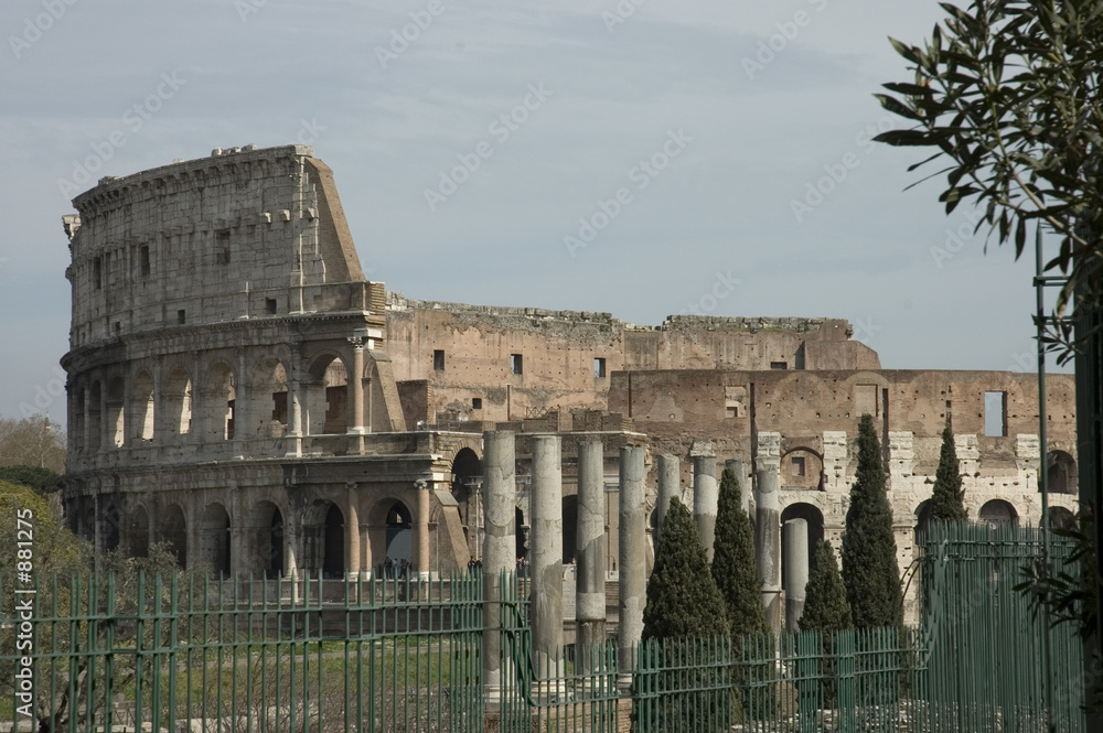 temple and colosseum