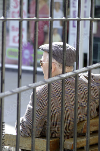 elderly man sitting