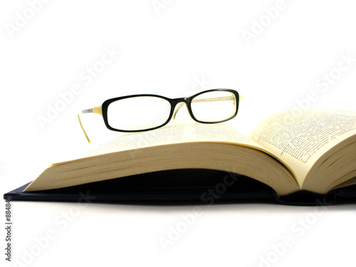 book and glasses
