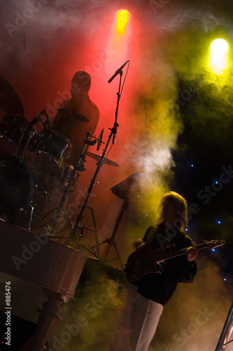 on stage