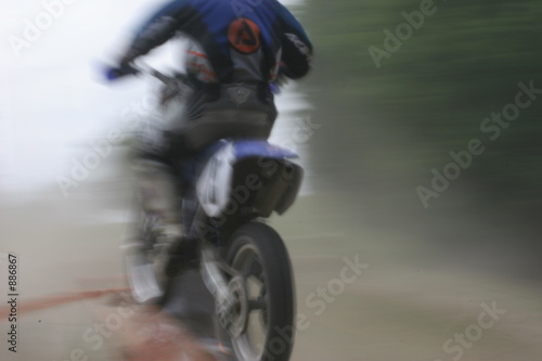 motocross with a sliding blurry effect