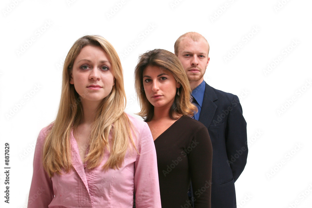 young business team of 3 young business team of 3