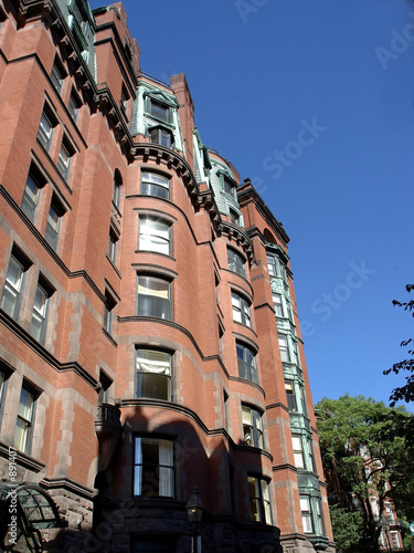 elegant brick houses, Boston, Mass. USA photo