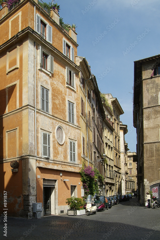 street and old buildings in rome