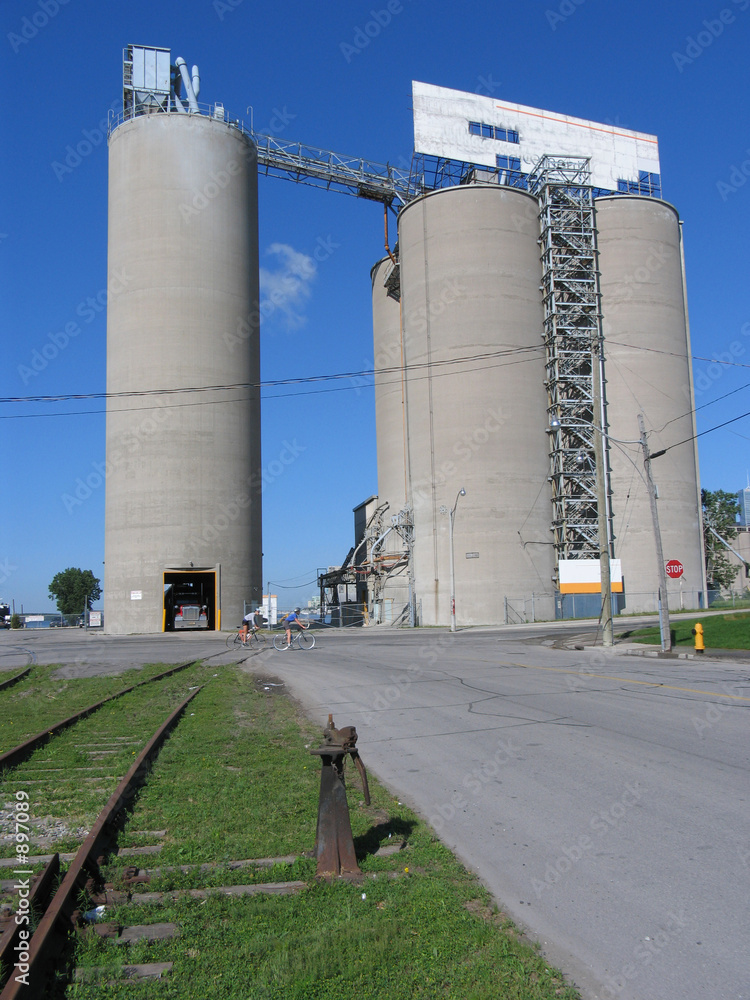 silos of a cement plant