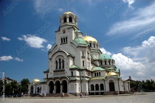 cathedral with clouds