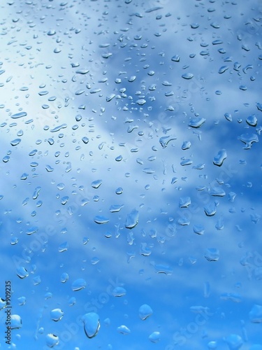 drop of rain on window glass