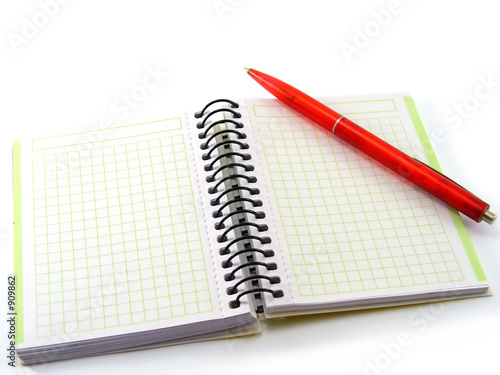 pen and a book