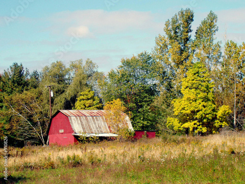 farm in autumn photo