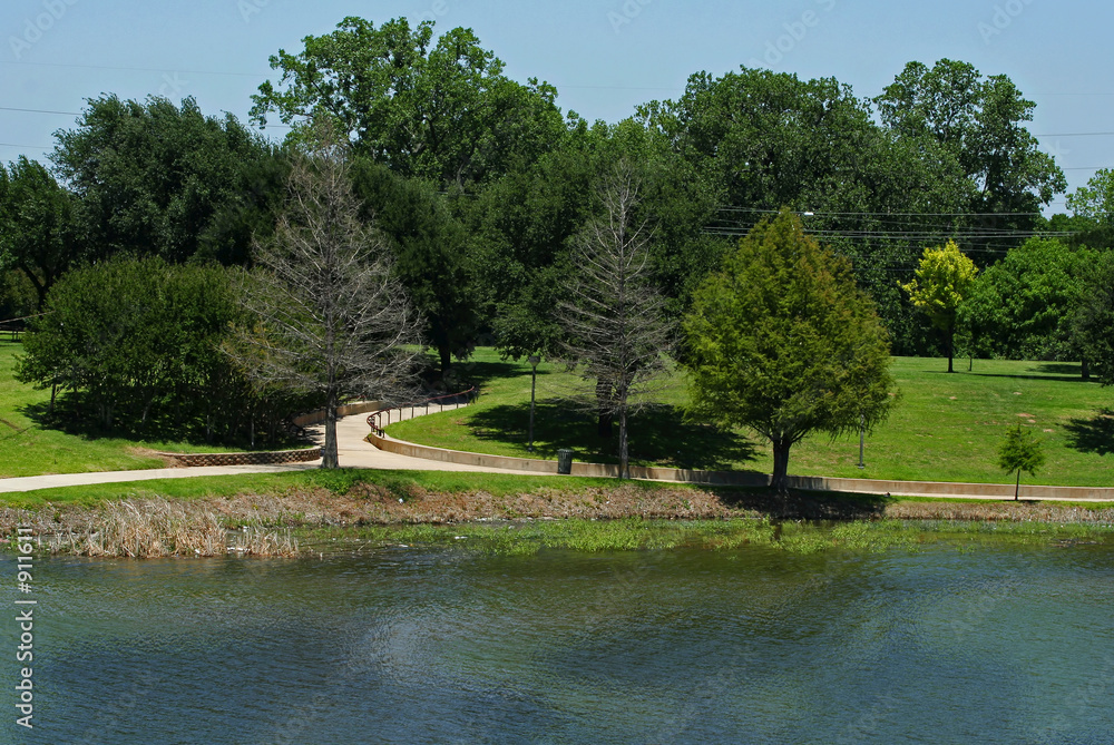 brazos river with park