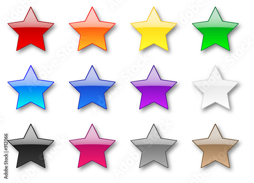 coloured aqua stars