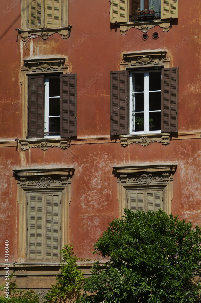detail of old apartment building